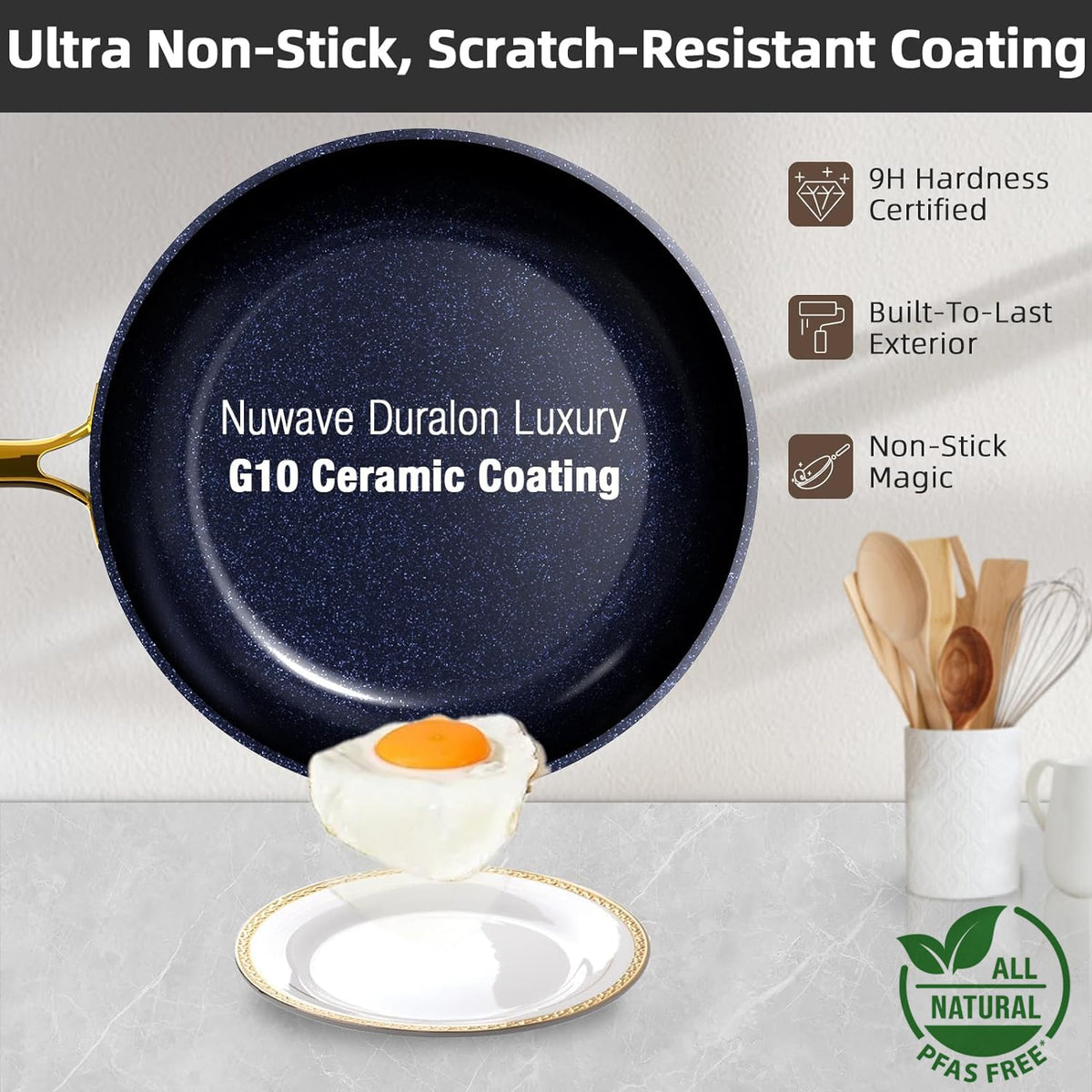 Lux 13pc Forged Lightweight Nonstick Ceramic Cookware Set