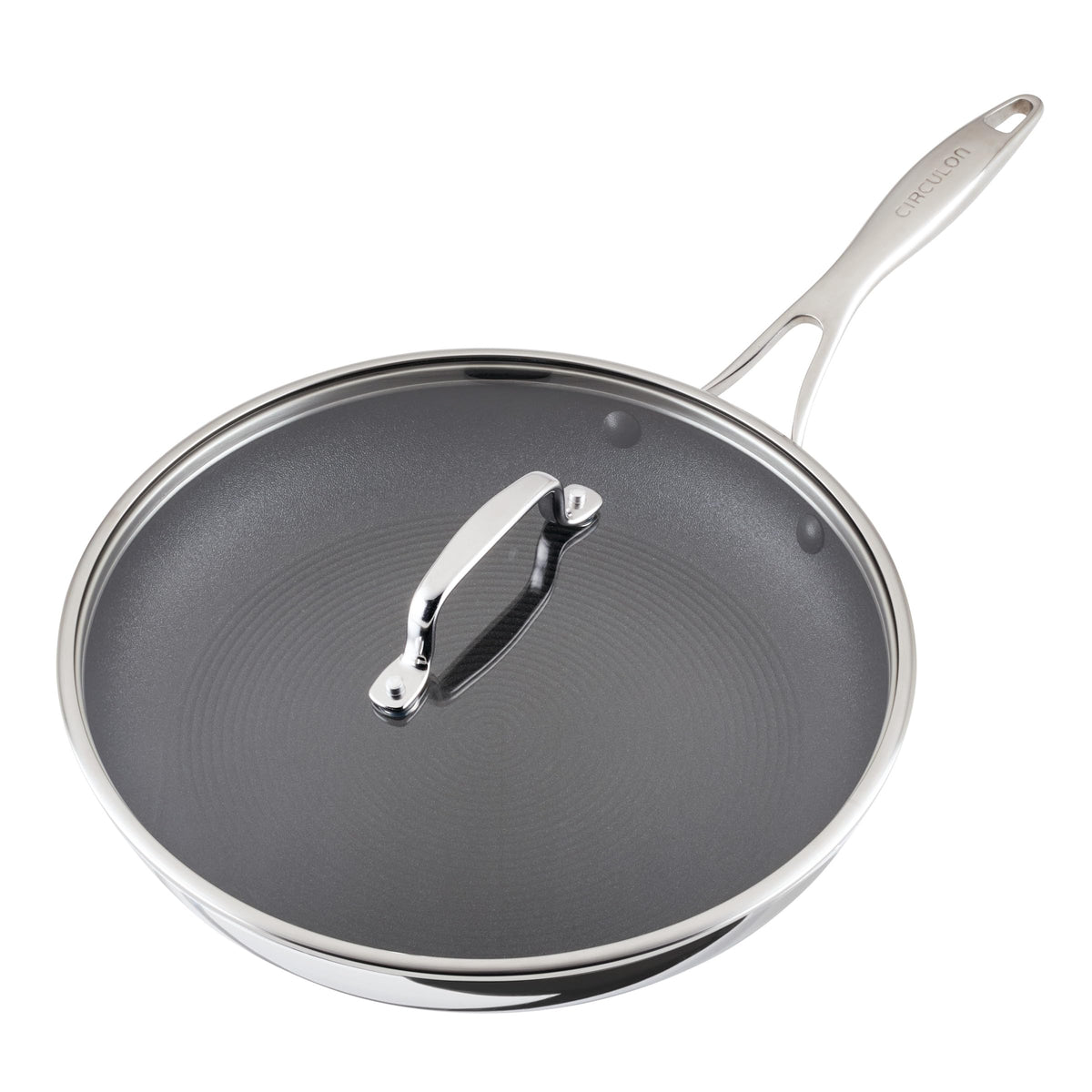C1 Series Clad Stainless Steel with ScratchDefense Technology Cookware Nonstick Induction Frying Pan