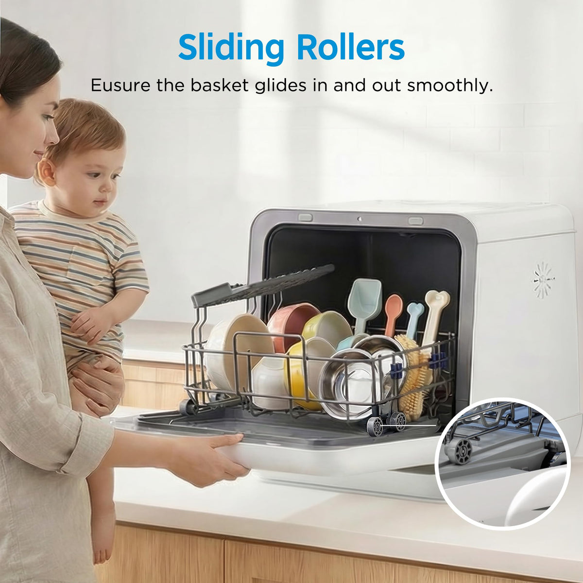 Countertop Dishwasher with 1.32Gal Tank