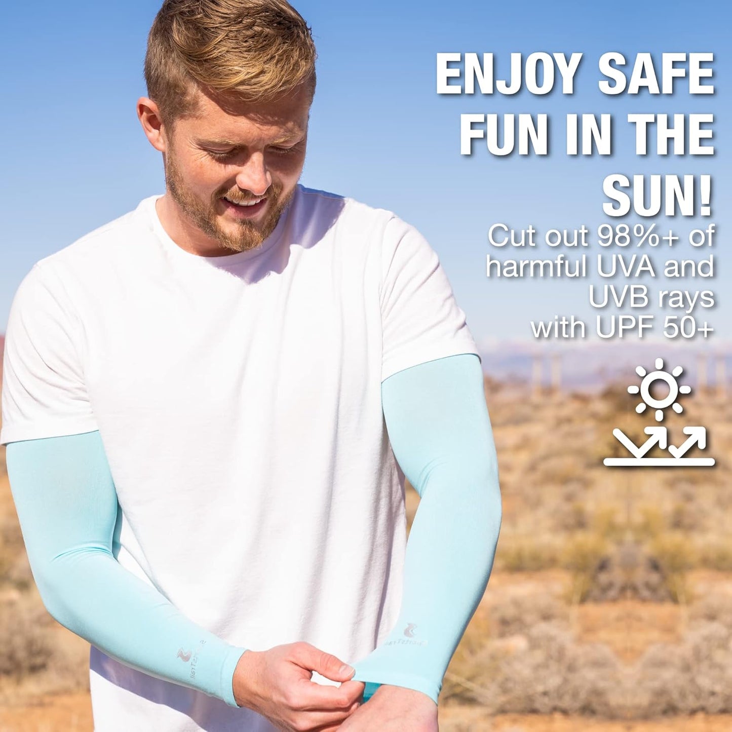 SportsTrail Cooling Arm Sleeves for Men & Women – Breathable, UV Sun Protection, Sports Arm Sleeves for Women, Men & Youth