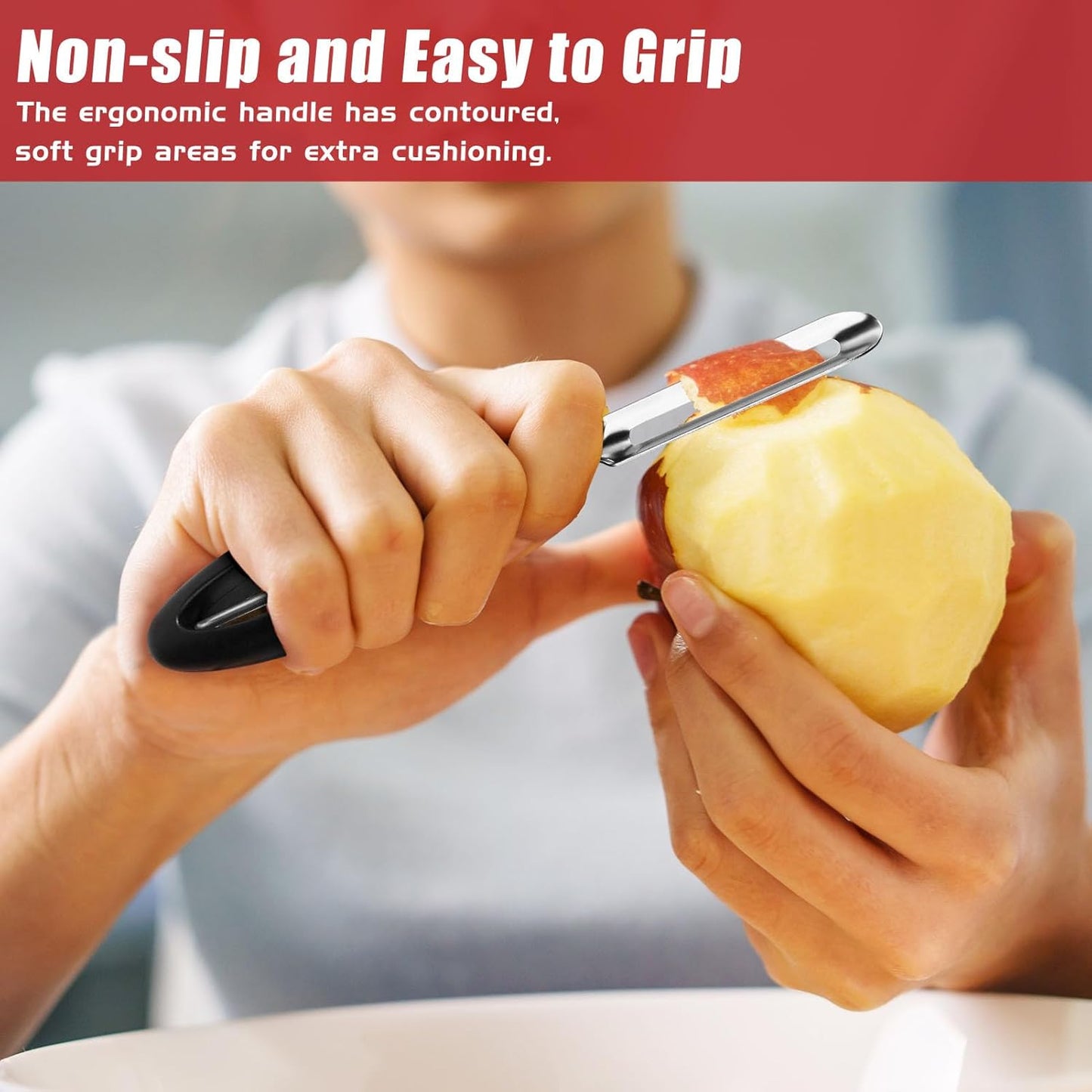 Professional #1071 Vegetable Peeler, Stainless Steel Fruit Potato Peeler, Swivel Vegetable Peeler with Easy Grip Ergonomic Handle & Ultra Sharp Stainless Steel Blades, 7 1/4 Inch Black - Culinary Roots