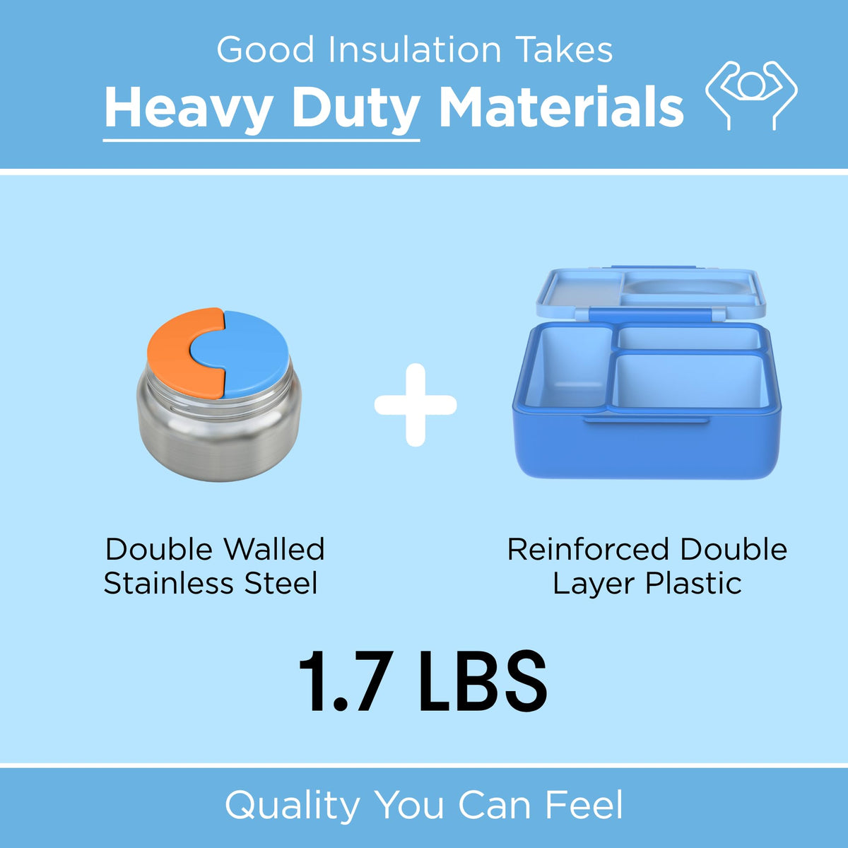 OmieBox Kids Insulated Leakproof Bento Lunch Box with Food Jar