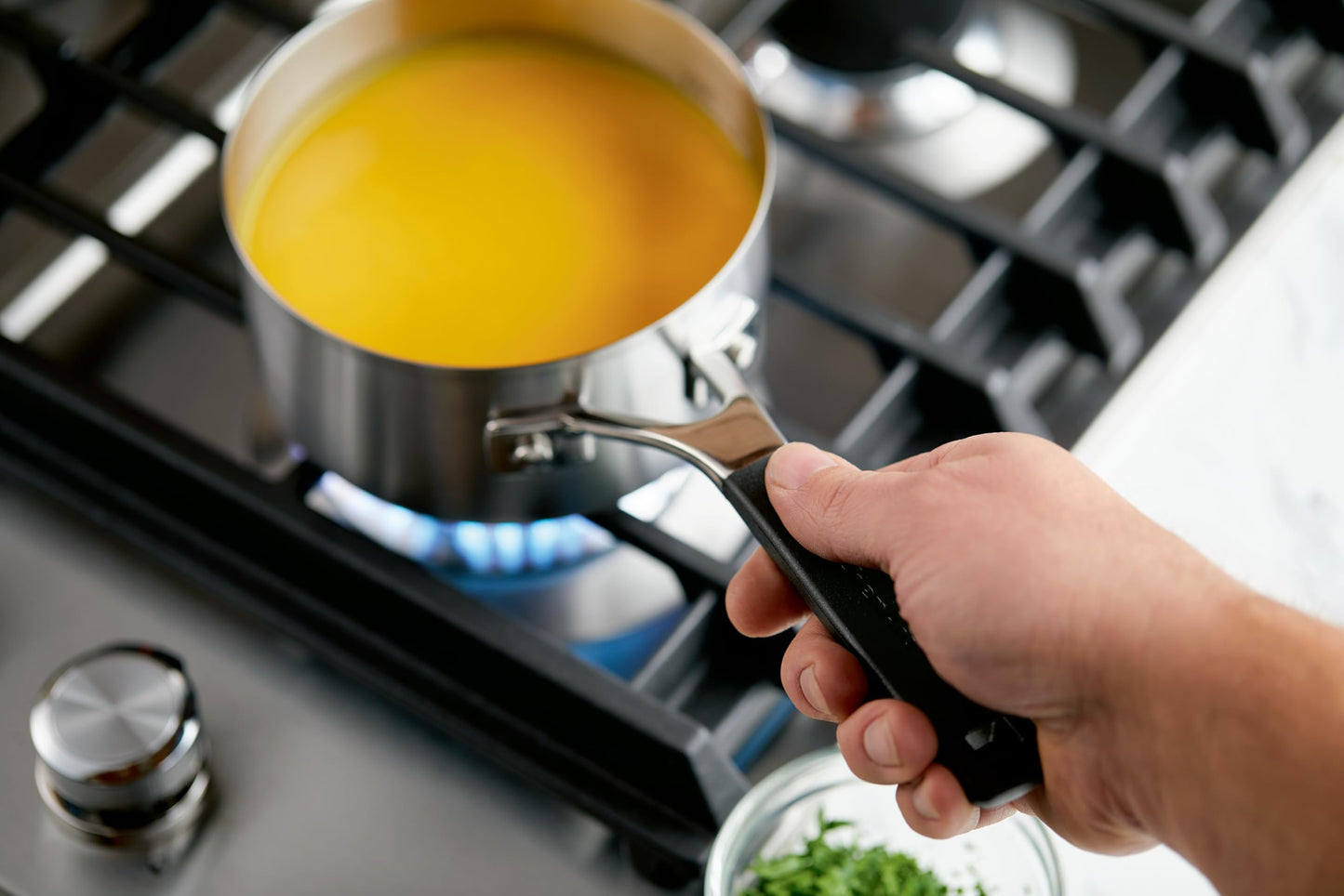 Stainless Steel Induction Sauce Pan with Pour Spouts