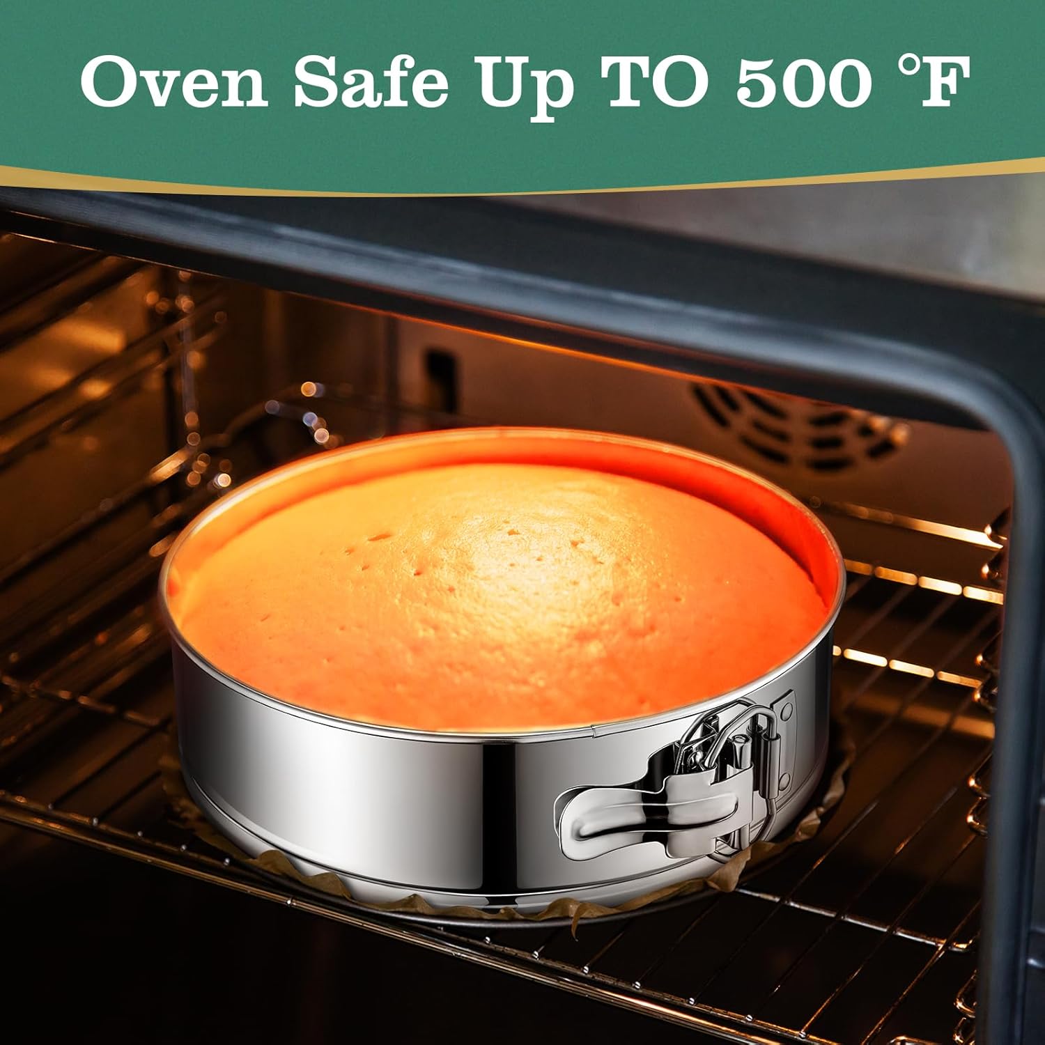 10 Inch Springform Cake Pan, Stainless Steel Springform Pans, Leakproof & Nonstick Cheesecake Pan with Removable Bottom, Round Spring Form Cake Pan For Baking - Culinary Roots