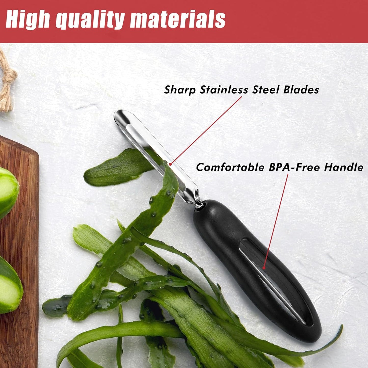 Professional #1071 Vegetable Peeler, Stainless Steel Fruit Potato Peeler, Swivel Vegetable Peeler with Easy Grip Ergonomic Handle & Ultra Sharp Stainless Steel Blades, 7 1/4 Inch Black - Culinary Roots