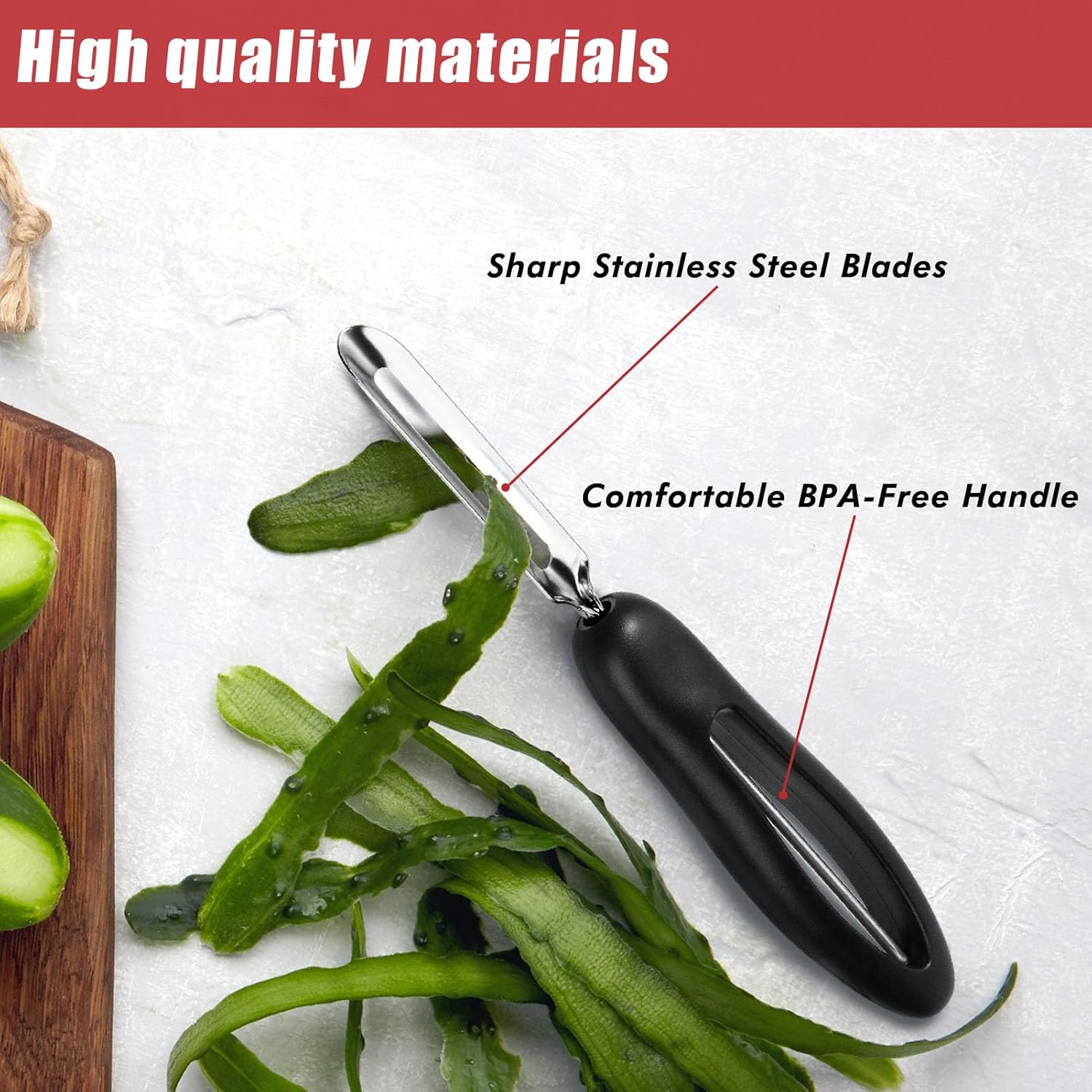 Professional #1071 Vegetable Peeler, Stainless Steel Fruit Potato Peeler, Swivel Vegetable Peeler with Easy Grip Ergonomic Handle & Ultra Sharp Stainless Steel Blades, 7 1/4 Inch Black - Culinary Roots