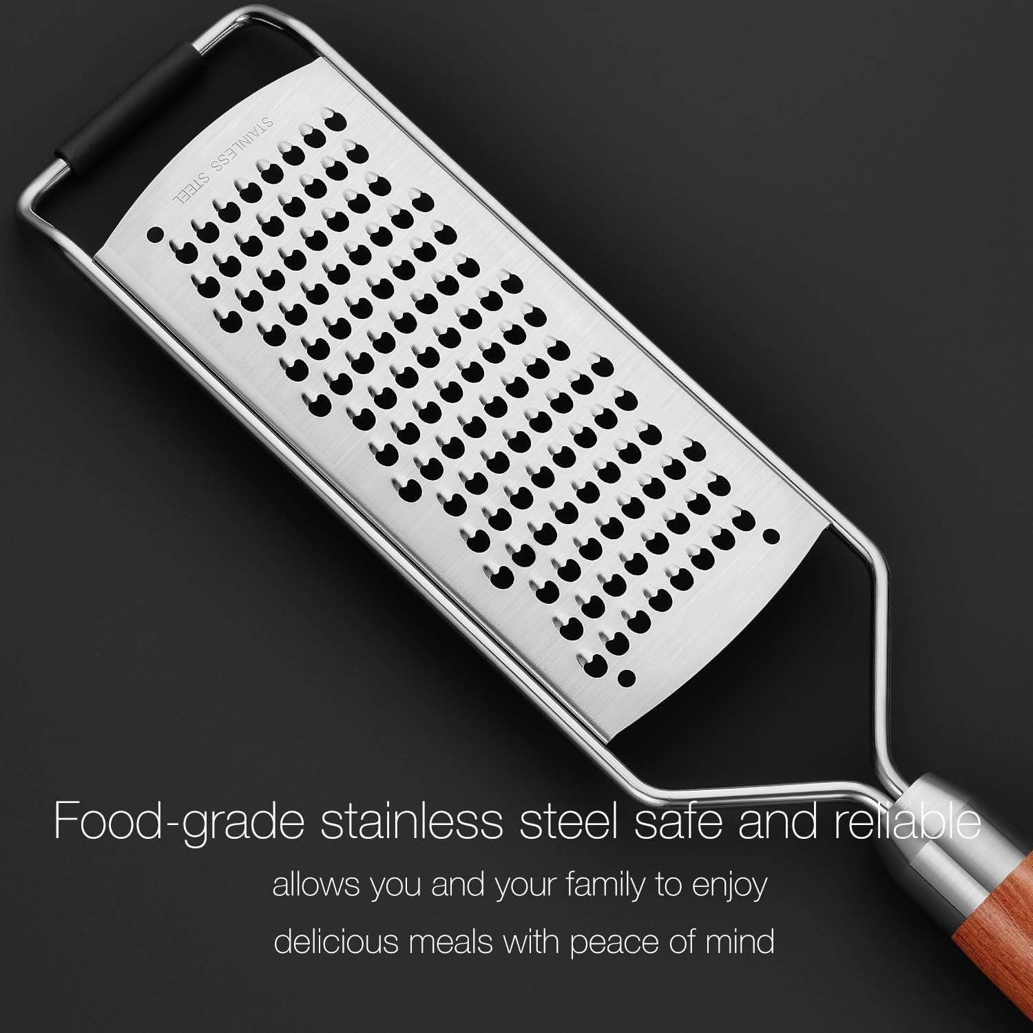 Professional-Grade Lemon Zester with Fine Blades, Lightweight Cheese/Vegetable Grater, Solid Wood Handle Design - Rust-Resistant, Durable, Essential Kitchen Tool （B2） - Culinary Roots