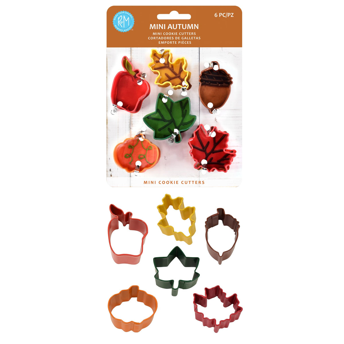 International Mini Autumn Leaf Cookie Cutters (6 Count)