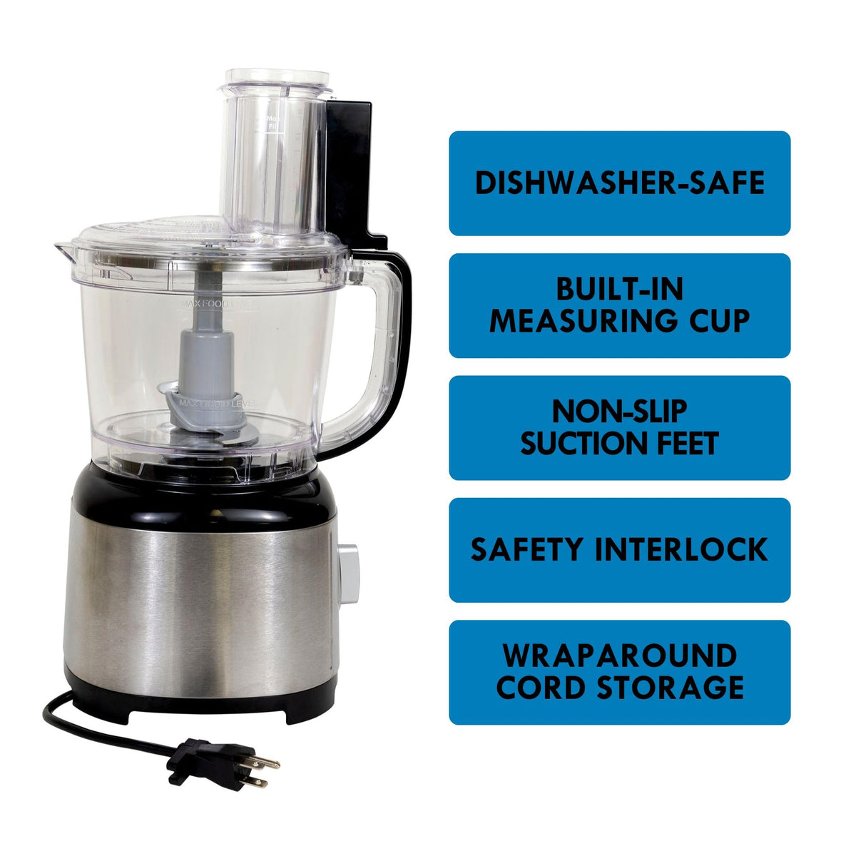 Kenmore 11 Cup Food Processor and Vegetable Chopper with Reversible Slicing