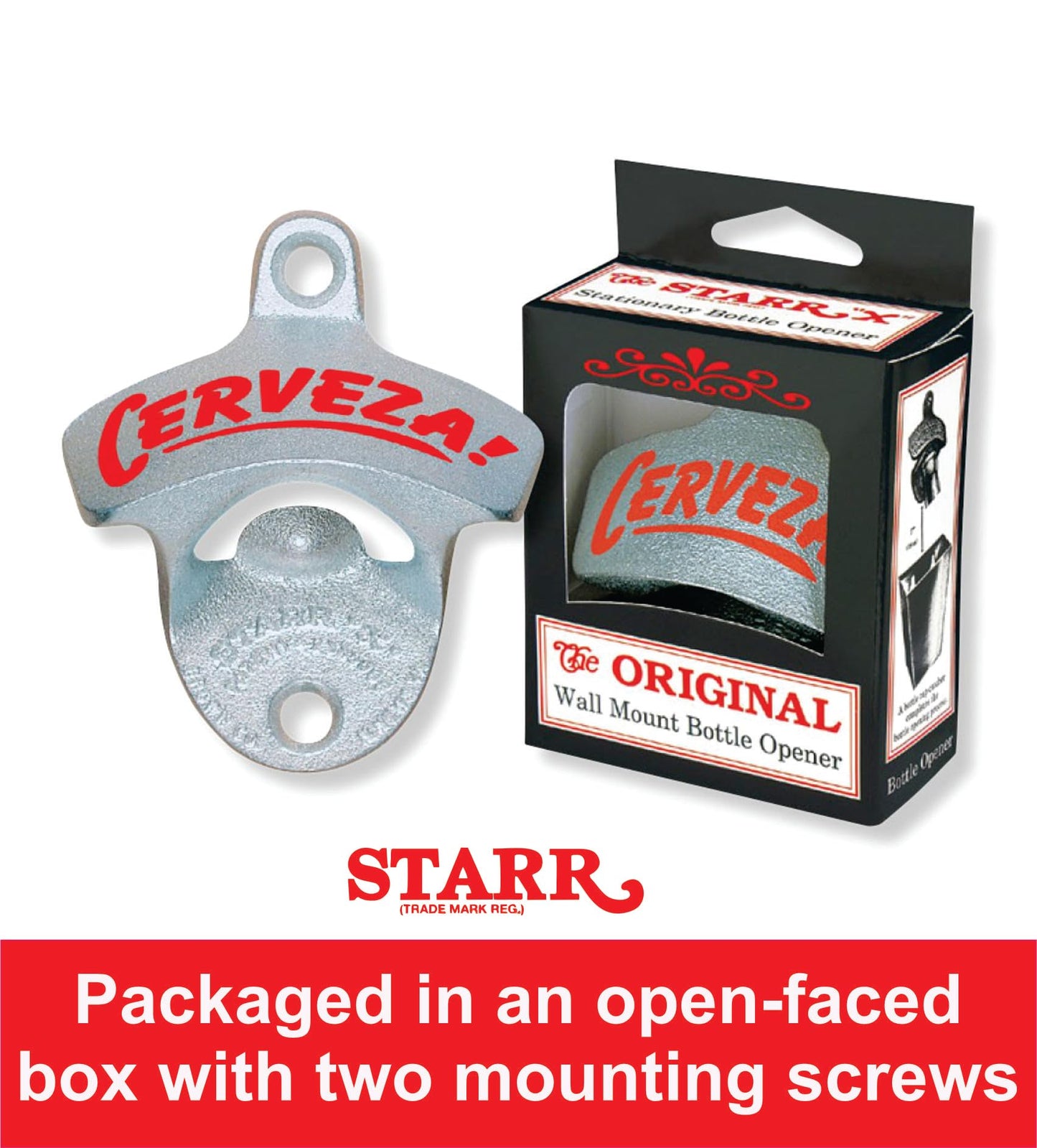 Original Cerveza Wall Mounted Bottle Opener