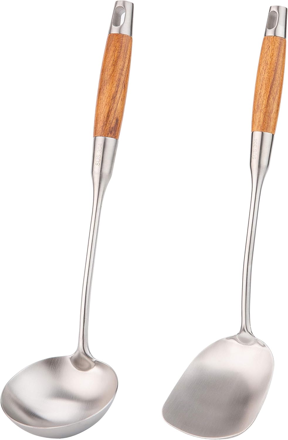 Wok Spatula and Ladle,304 Stainless Steel Utensils.Suitable for home use, hotel, restaurant.13.7-15Inch - Culinary Roots