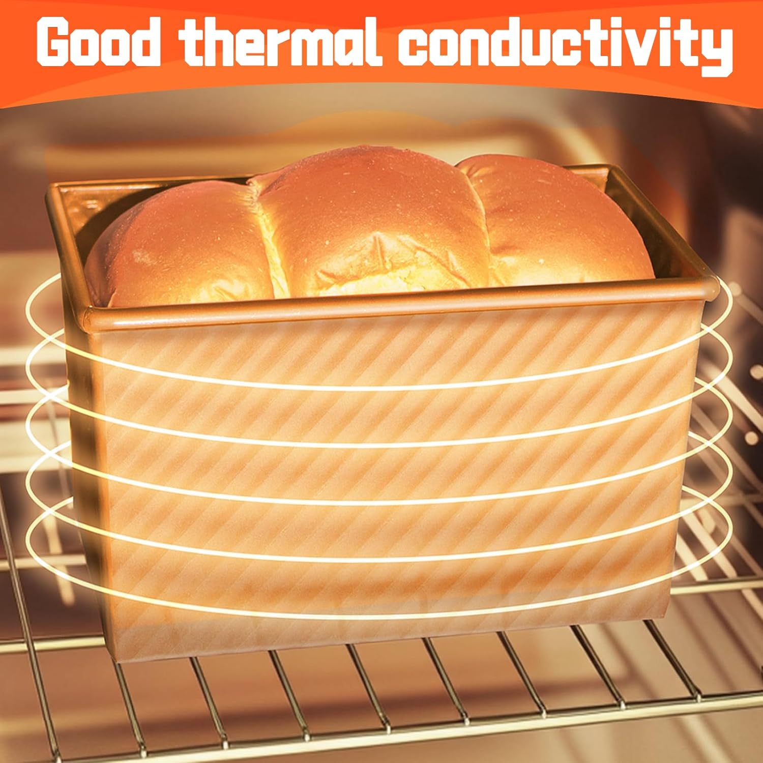 2 Pack Pullman Loaf Pan with Lid, 1 lb/0.5 lb Dough Capacity, Carbon Steel Corrugated, Non-Stick Sandwich Bread Loaf Pan with Lid - Culinary Roots