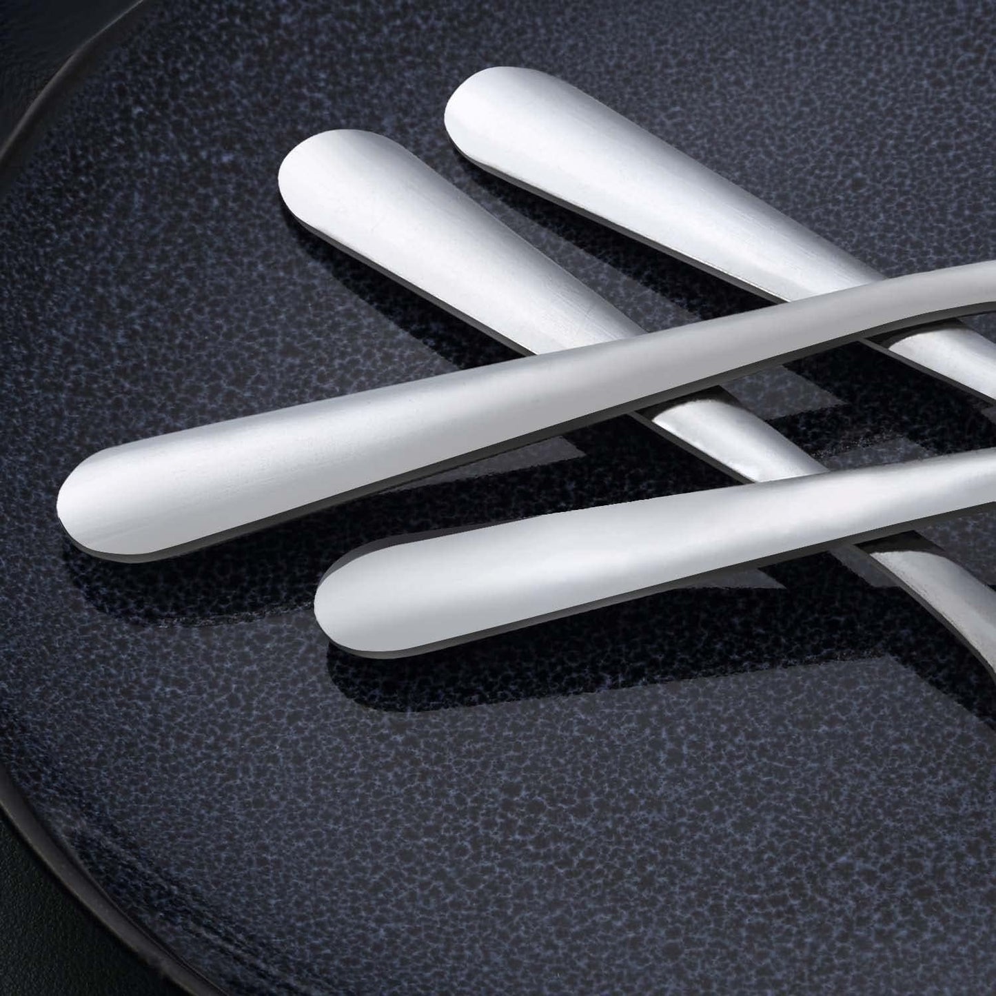 Unokit 36-Piece Silverware Set (6.7 inch), Stainless Steel Dinner and Dessert Spoons, Tablespoons - Mirror Polished, Dishwasher Safe