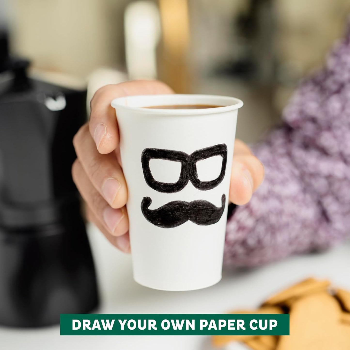 Freshware Coffee Cups 20 oz [300 Pack] Disposable Paper Cups for Hot or Iced Coffee Cup, Slushie Cup, Milkshakes, Smoothies, and Tea
