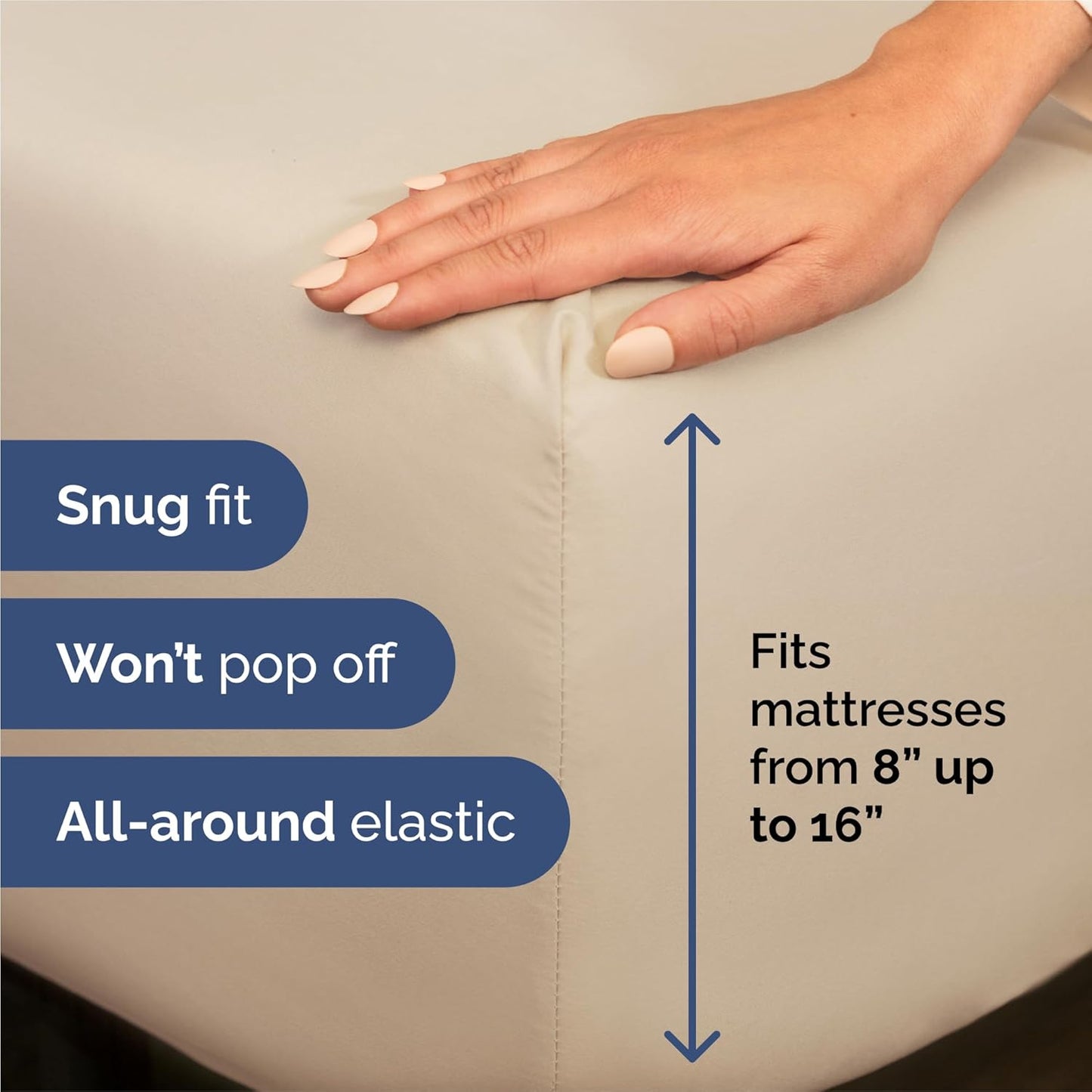 Split King Size 5 Piece Sheet Set - Comfy Breathable & Cooling Bed Sheets Set - Hotel Luxury Bedding for Women, Men, Kids, Teens, Boys & Girls - Deep Pockets, Soft and Wrinkle Free - Oeko-Tex - Wheat