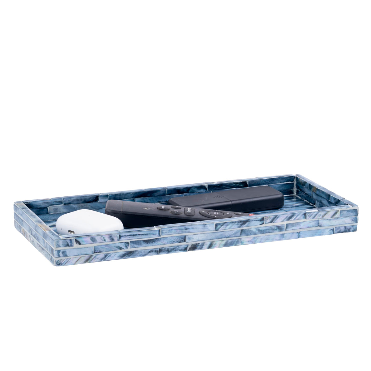 Blue Mother of Pearl Tray Set of 2 (2 Count)