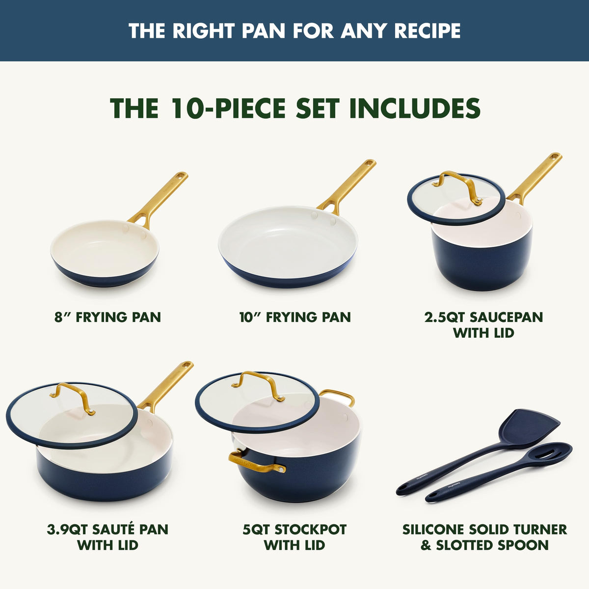 Nonstick Reserve Pro 10 Piece Cookware Set