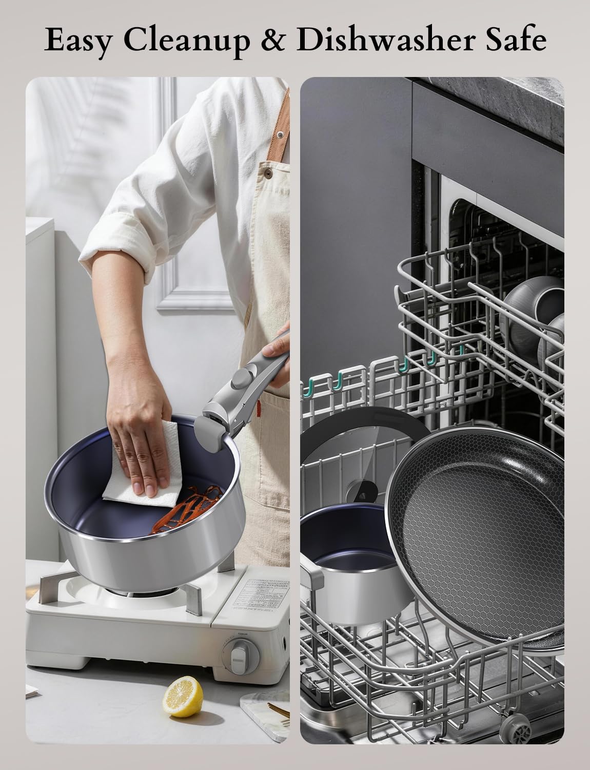 Ceramic Pots and Pans Set Non Stick