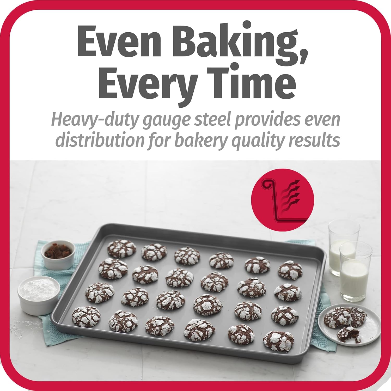 GoodCook Everday Nonstick Carbon Steel 15” x 21” Baking Sheet Set, 2 Pack – Extra-Large Carbon Steel Cooking Pans, Bakeware Set, Cookie Sheets for Baking, Oven Pan Set - Culinary Roots
