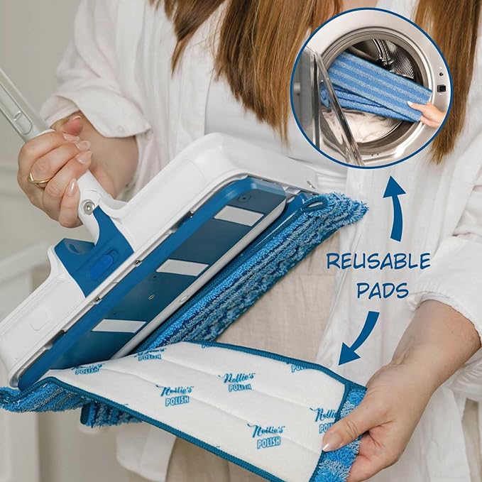 Wow Too Mop – Rechargeable Spray Mop with Adjustable Handle & Built-in Water Tank – LED Light for Spotless Cleaning – Cordless, Battery Powered & Easy to Use – Ideal for All Floor Types