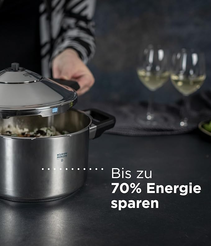 Kuhn Rikon Duromatic Hotel Stainless Steel Pressure Cooker with Side Grips, 12 Litre / 28 cm