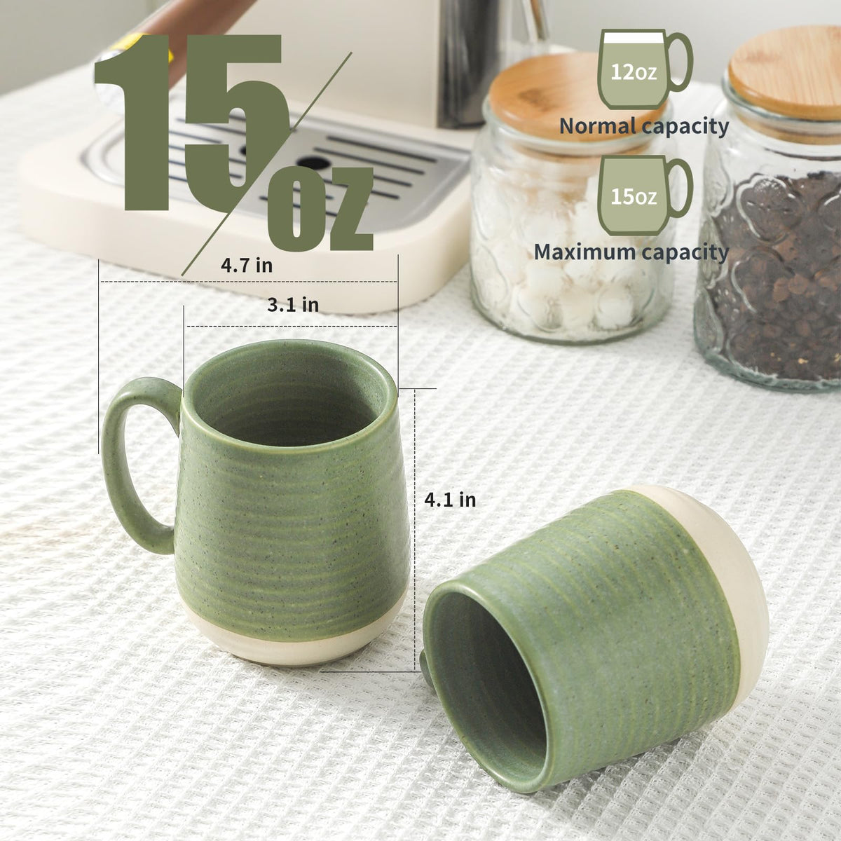 Porcelain Coffee Mugs Set of 4 (4 Count)