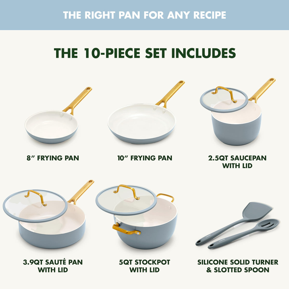 Nonstick Reserve Pro 10 Piece Cookware Set