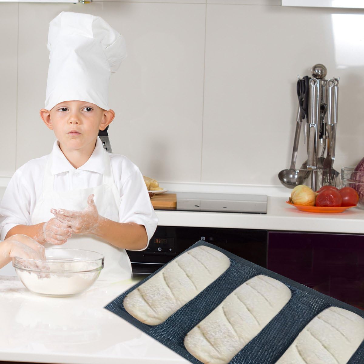 Mesh Silicone Bread Forms Square Shape Bread Molds Non Stick Bakery Tray Silicone Coated Fiber Glass Loaf Crusty Bread Bakeware For Small Toaster Oven - Culinary Roots