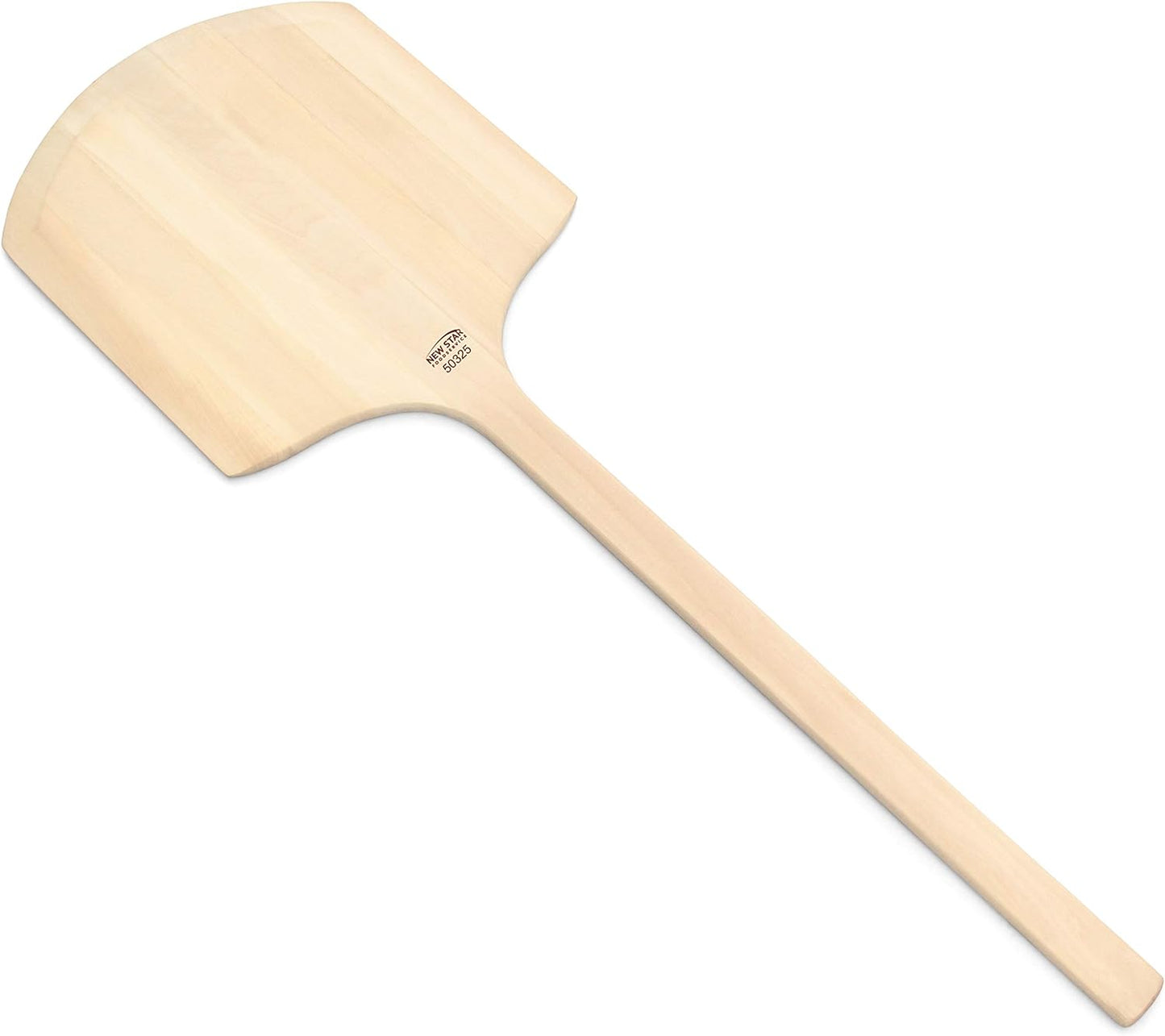 New Star Foodservice 50325 Restaurant-Grade Wooden Pizza Peel, 16" L x 14" W Plate, with 26" L Wooden Handle, 42" Overall Length - Culinary Roots