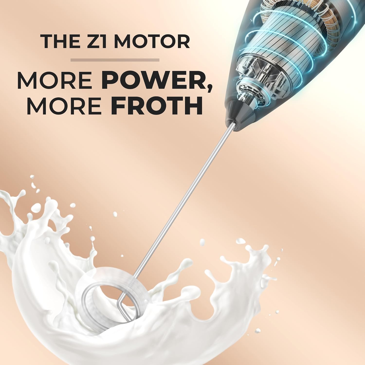 Zulay Kitchen Powerful Milk Frother Wand With 4 AA Duracell Batteries - Ultra Fast Handheld Drink Mixer - Electric Whisk Foam Maker for Coffee, Lattes, Cappuccino, Matcha & Creamer - - Culinary Roots