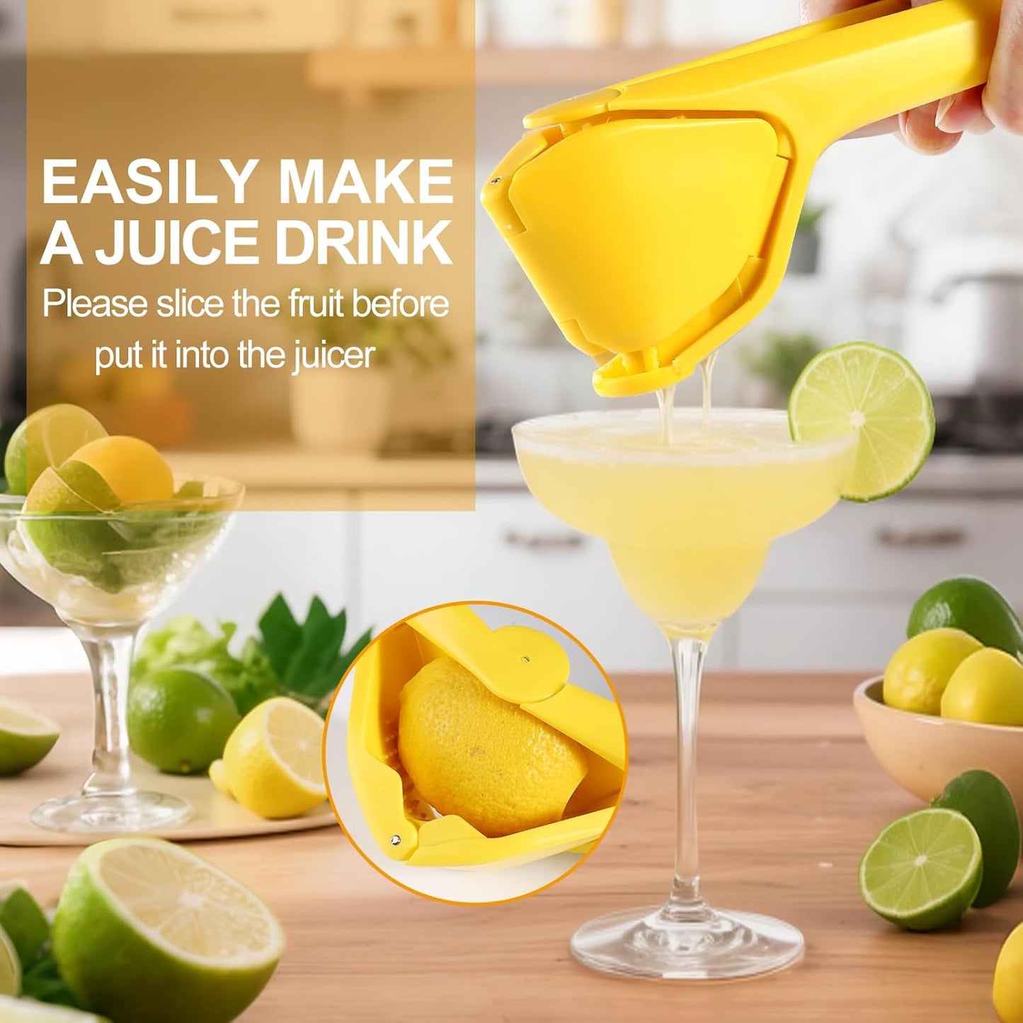 Lemon Squeezer, Effective Squeezing Juice Press, Easy-to-Use, Sturdy Flat Manual Lemon Juicer, Lime Squeezer, Citrus Juice Presser, to Squeeze Lemons, Limes, Citrus, oranges And Other Fruits - Culinary Roots