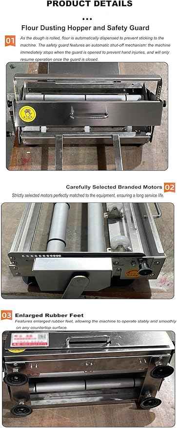 Manual Croissant and Puff Pastry Sheeter Professional Puff Pastry Machine for Bakery and Pastry - Precise Thickness Adjustment Ideal Tool for Artisans and Passionate Individuals(400type)
