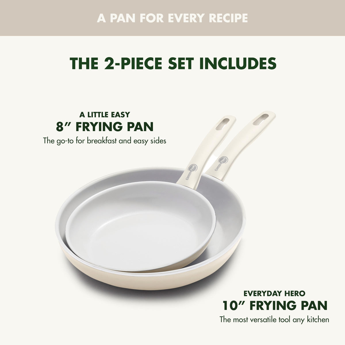 Dover 8” 10” 2 Piece Frying Pan Skillet Set