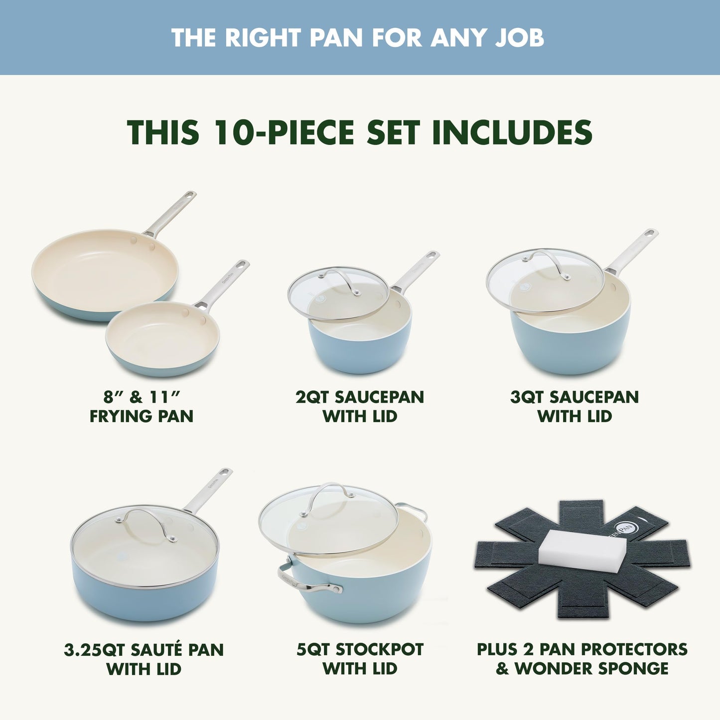 Padova Pro 10 Piece Cookware Pots and Pans Set