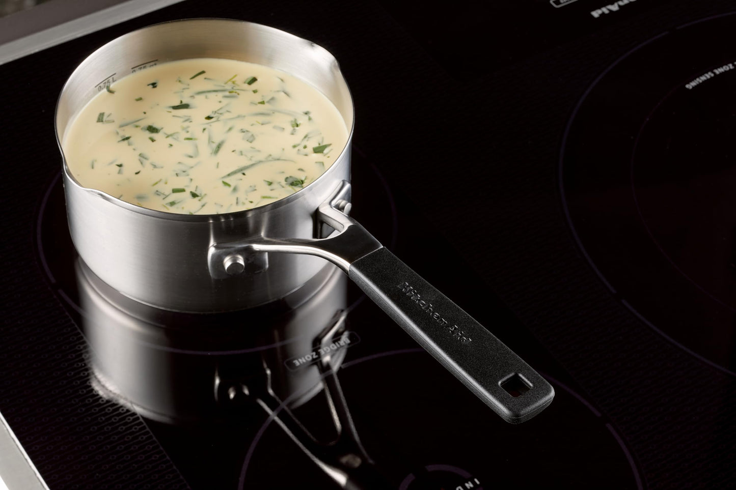 Stainless Steel Induction Sauce Pan with Pour Spouts