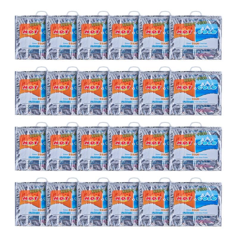 Hot and Cold Insulated Bags for Food Delivery (24 Count)