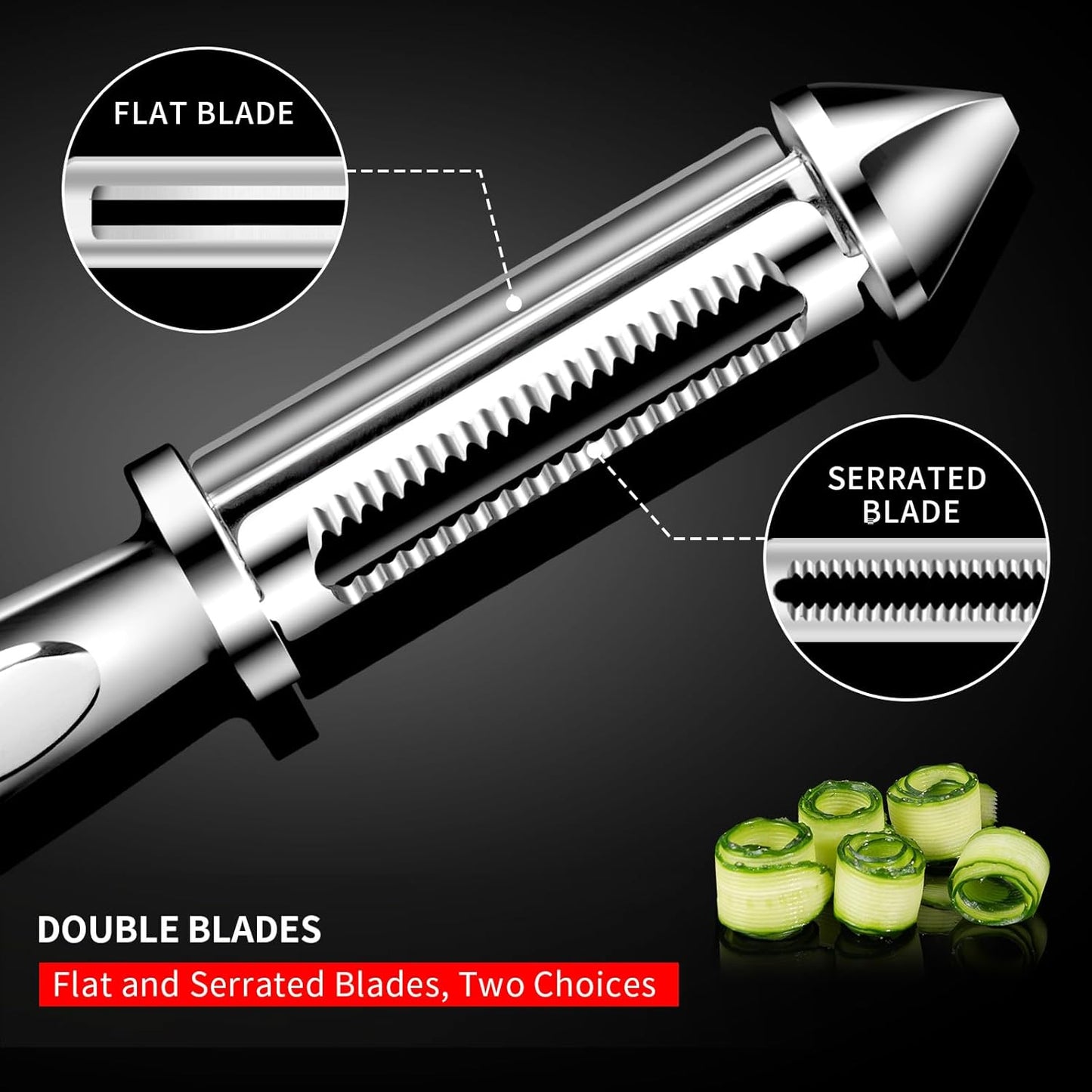 MAD SHARK Ultra Sharp Vegetable Peelers for Kitchen Fruit Apple Potato Peelers,Design with Ergonomic Non-Slip Handle, Y+I Shaped Stainless Steel Serrated(2pc） - Culinary Roots