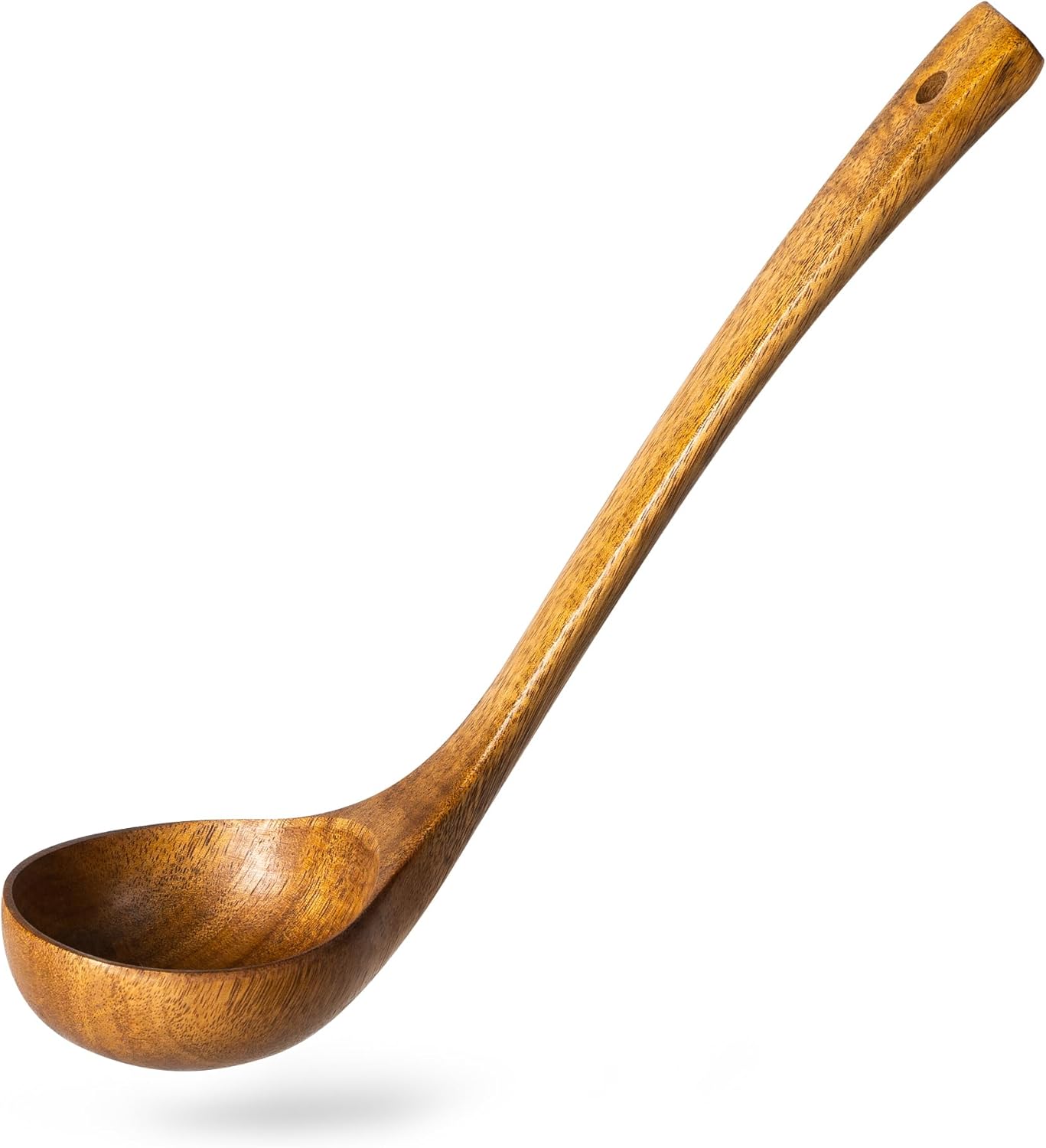 Wooden Ladle, 2 fl oz Medium Scoop Utensil for Serving & Cooking, Teak Wooden Ladle – Wood Spoon for Soup Natural and Sustainable - Culinary Roots