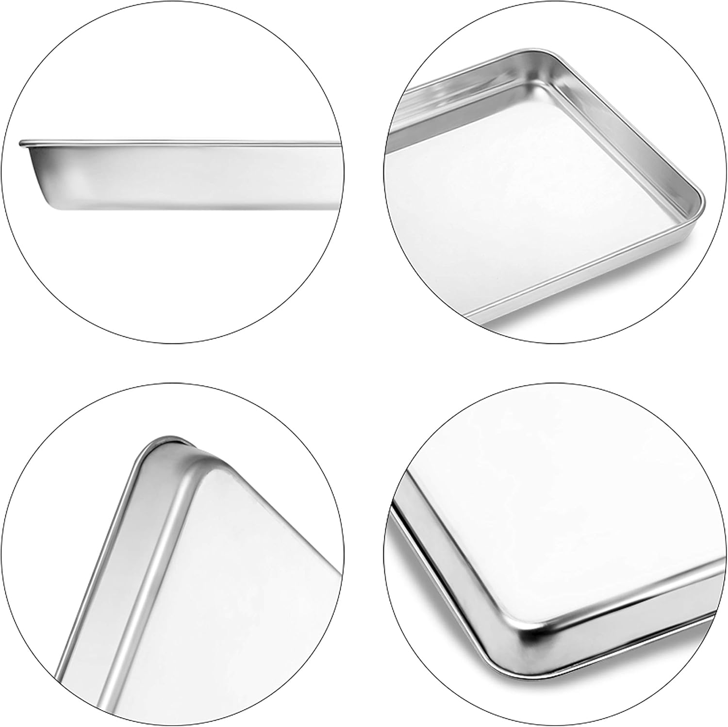 Large Set Baking Sheet and Cooling Rack Set, Bastwe 24L x 16W x 1H inch Professional Bakeware, Healthy & Nontoxic & Rustproof & Easy Clean - Culinary Roots