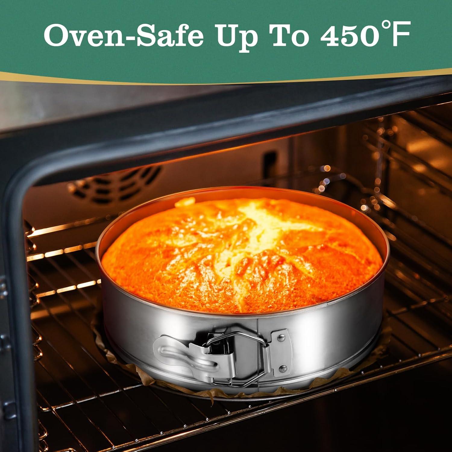 4" 7" 9" 10" Springform Pans Set of 4, Stainless Steel Cheesecake Pan with Removable Bottom, Leakproof & Nonstick Springform Cake Mold for Baking with 50 Pcs Paper Liners - Culinary Roots