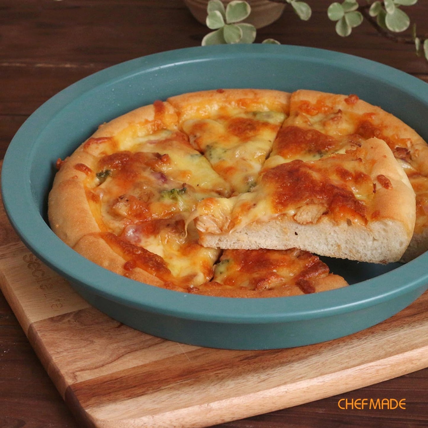 CHEFMADE Round Cake Pan, 9-Inch Non-Stick Pizza Pan and Pie Bakeware for Oven Baking (Green) - Culinary Roots