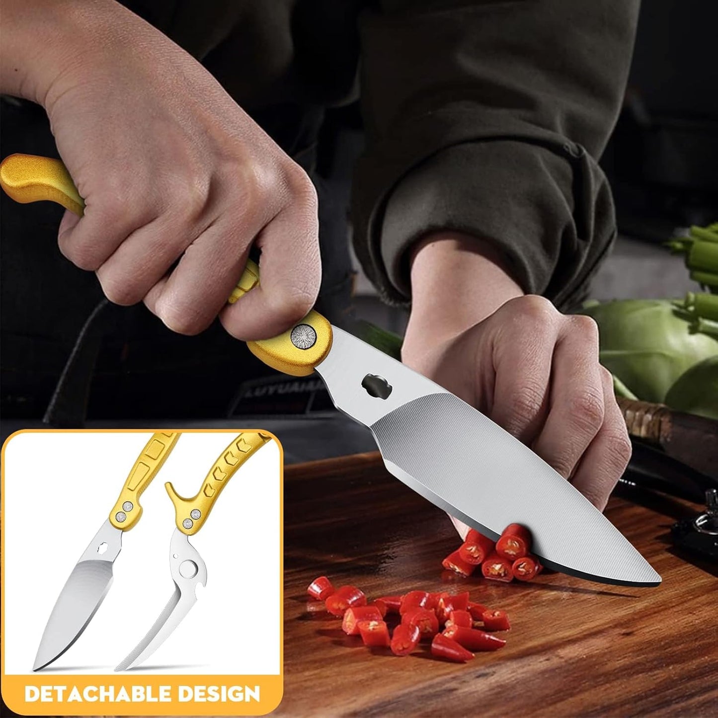 Poultry Shears, Germany Detachable Heavy Duty Kitchen Scissors, Golden Kitchen Shears With Knife Bottle Opener Gift Box, Multipurpose Kitchen Shears For Cooking Chicken Meat Turkey Thanksgiving - Culinary Roots