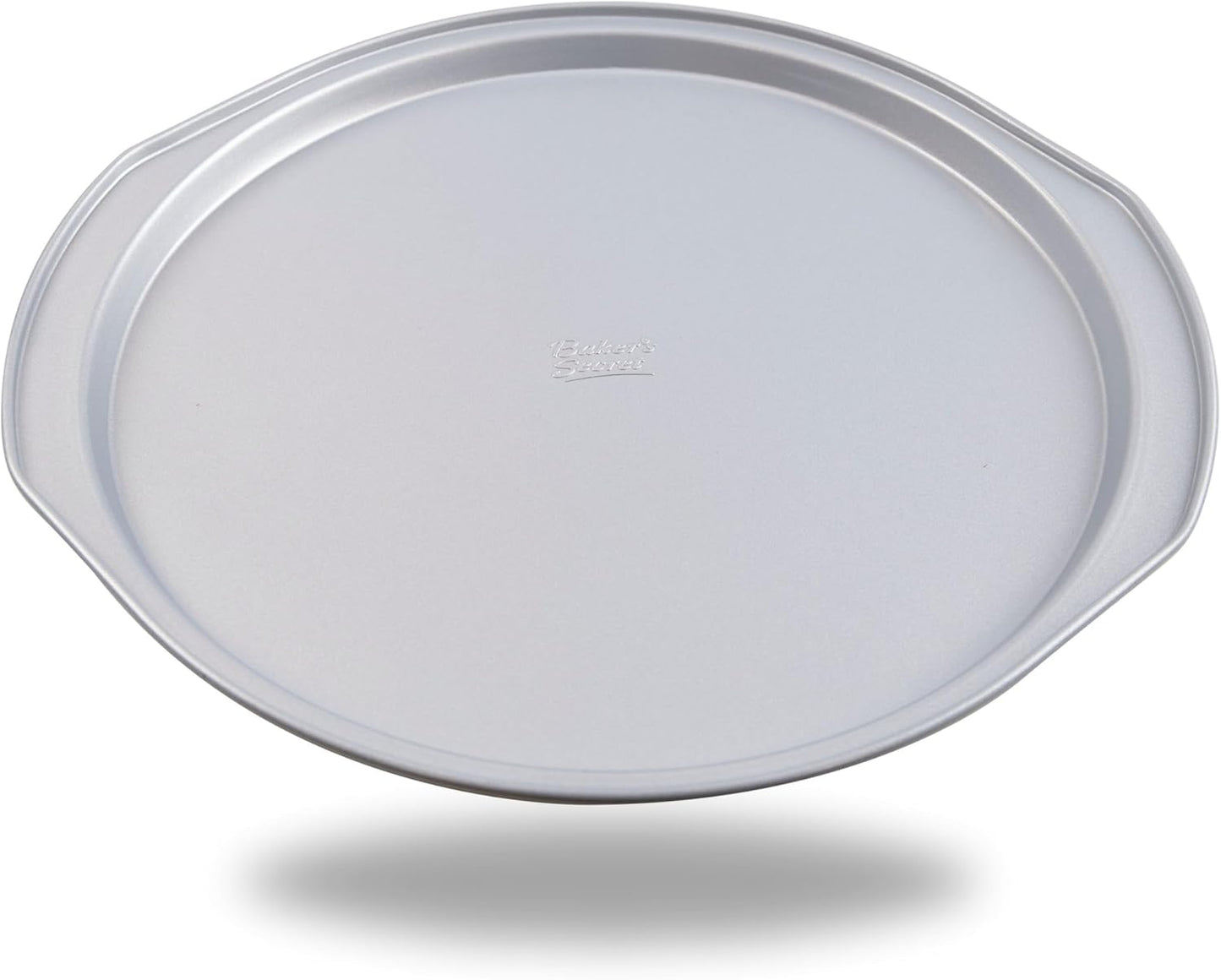 Baker's Secret 2pcs Pizza Pan for Oven 14", Baking Area 12", Aluminized Steel Pizza Baking Pan, 2 Layers Non-stick Coating Easy Release, Dishwasher Safe, Chemical Free No PFOA, PFAS, PFOS, and PTFE - Culinary Roots