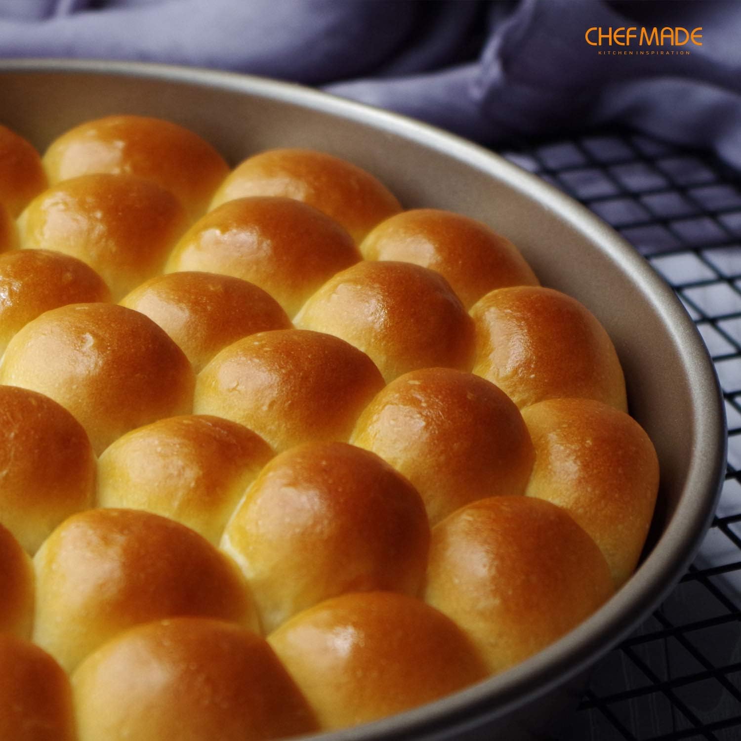 CHEFMADE 9-Inch Round Cake Pan, Non-Stick Deep Dish Pizza and Pie Bakeware for Oven Baking (Champagne Gold) - Culinary Roots