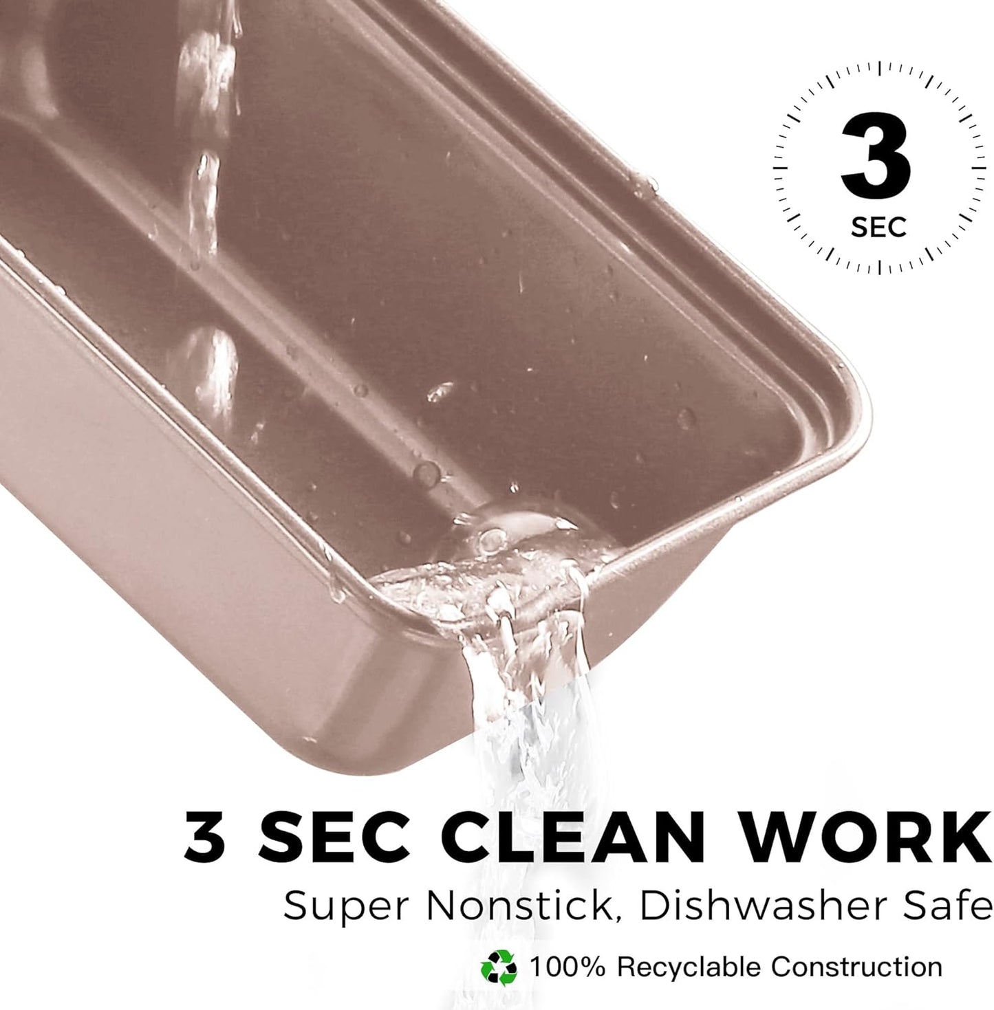 HONGBAKE Mini Loaf Pan for Baking Bread, Nonstick Small Banana Bread Tins Set of 3, 6 x 3.3 x 2 In Tiny Carbon Steel Meatloaf Pan - Rose Gold - Culinary Roots