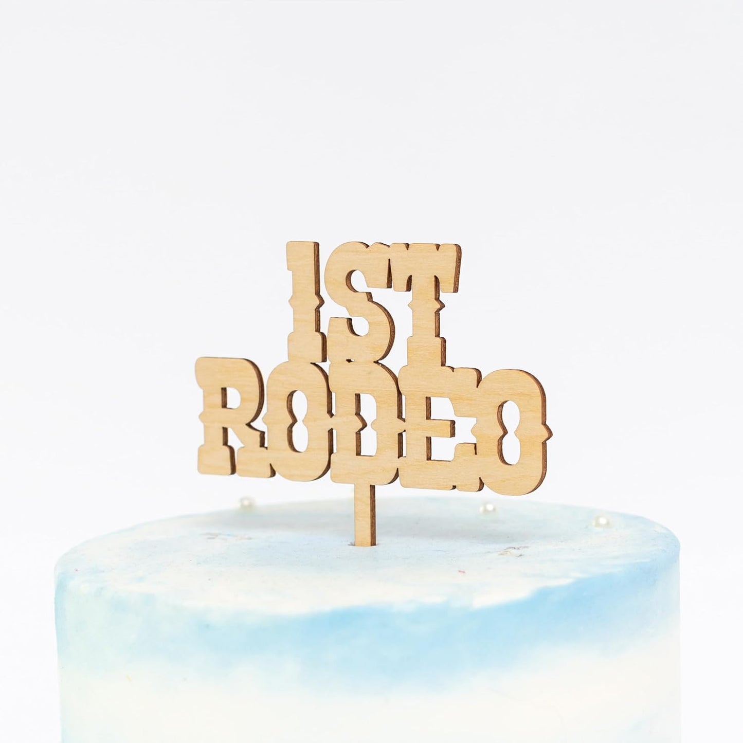 1st Rodeo Cake Topper - Western Theme First Birthday Cake Decoration, Suitable for Baby Shower Favors, Anniversary or Photo Booth Props