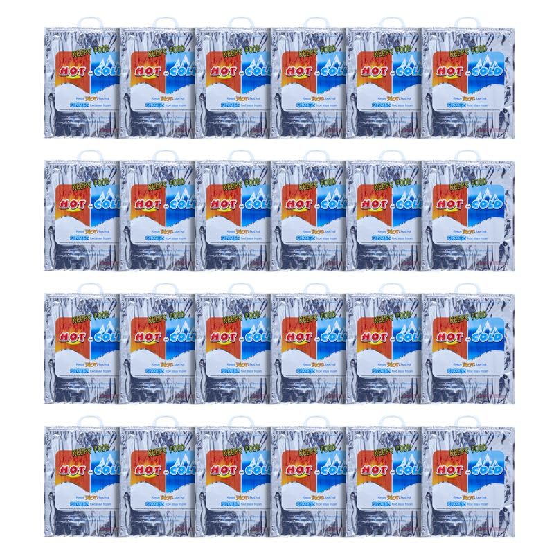 Hot and Cold Insulated Bags for Food Delivery (24 Count)