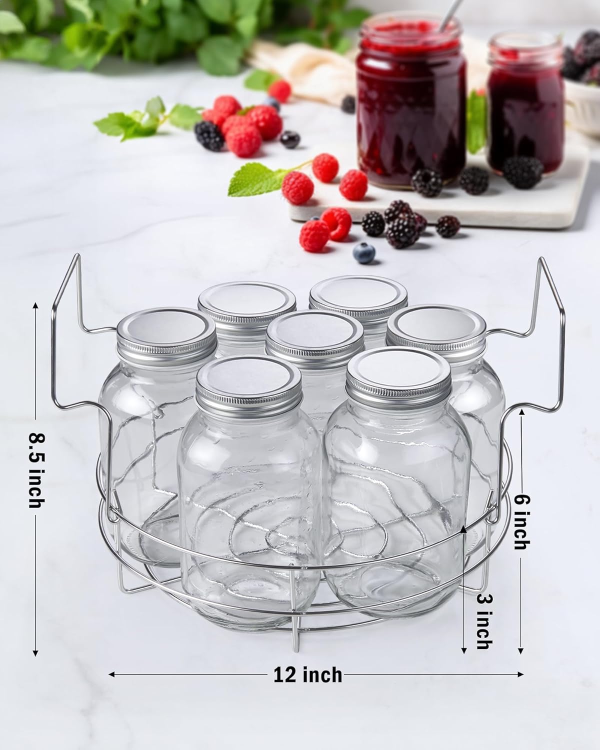 Cook N Home Water Bath Canner with Jar Rack & Glass Lid, Professional Stainless Steel Canning Pot 20 Quart, with Stay-Cool Handles, Multiuse Pot, Induction Capable - Culinary Roots