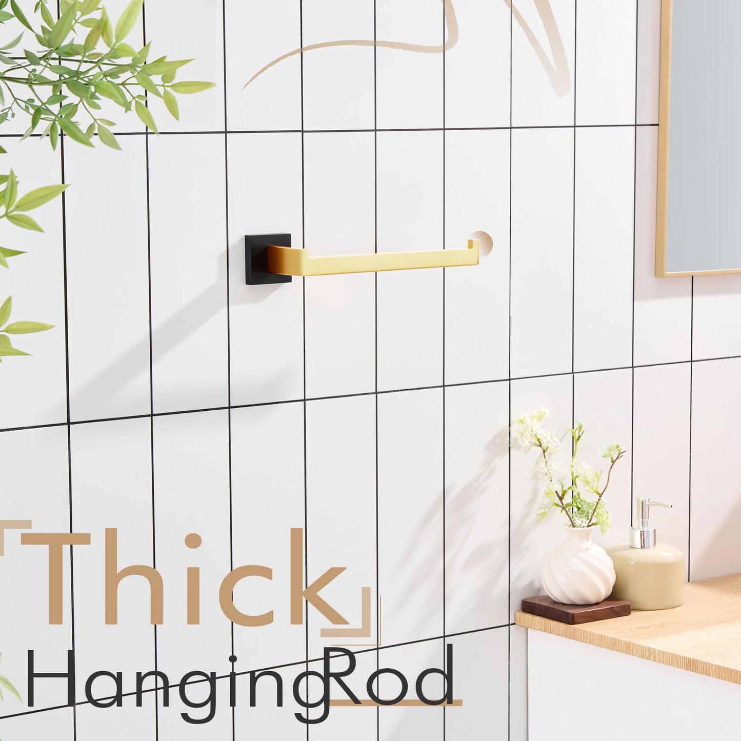 Towel Bar for Bathroom Wall Mount 9'' Hand Towel Holder T