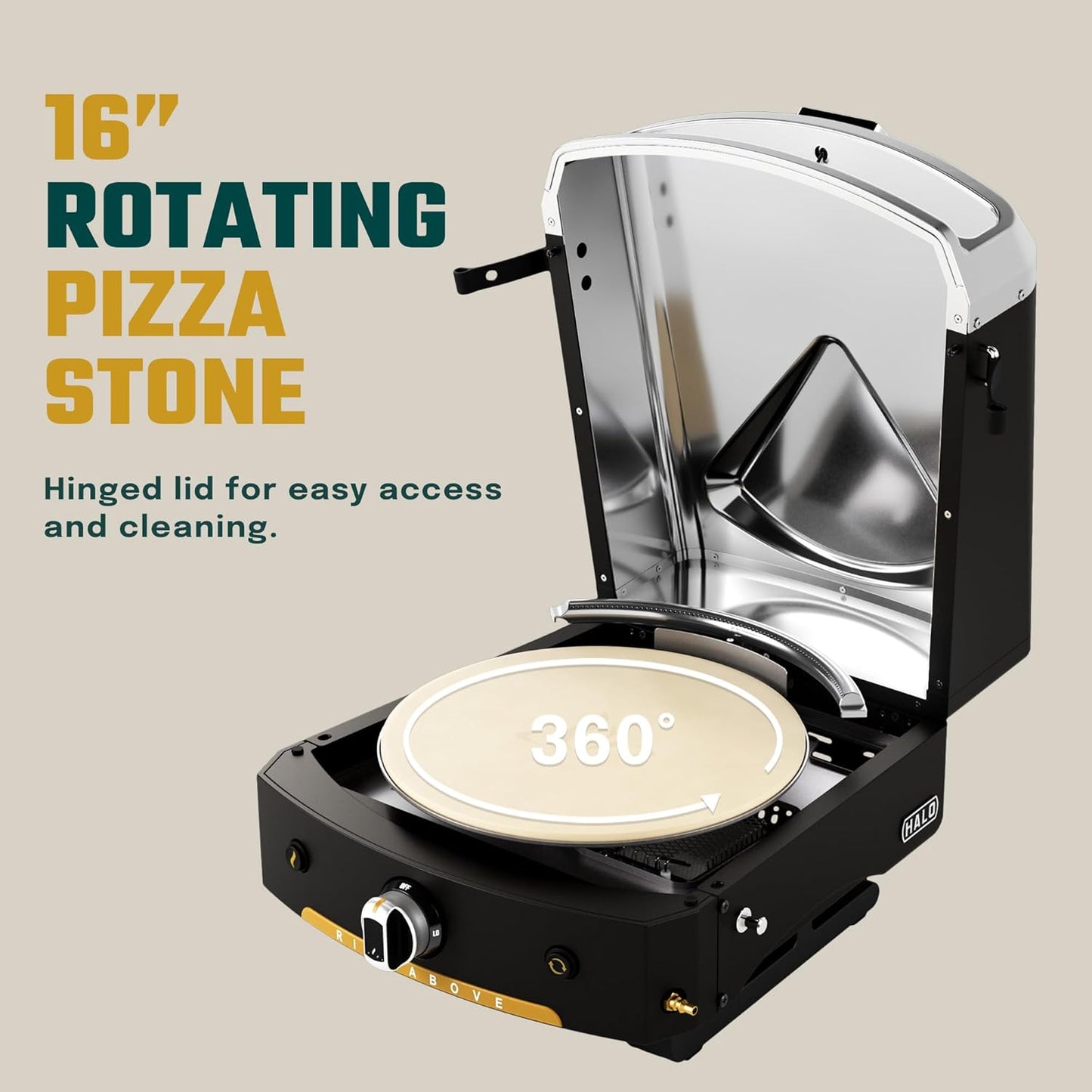 Halo Versa 16 Propane Gas Outdoor Pizza Oven with Rotating Cooking Stone | Portable Appliance for all Outdoor Kitchens - Culinary Roots
